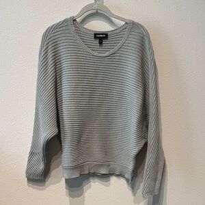 Express Women's Ribbed Knit Sweater in Light Blue